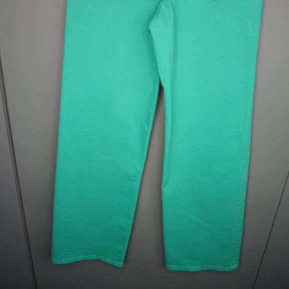 New Rails The Getty High Rise Wide Leg Jeans in Emerald Green Size 26 - Picture 14 of 16